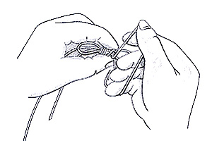 Nail Knot with Loop Step 5