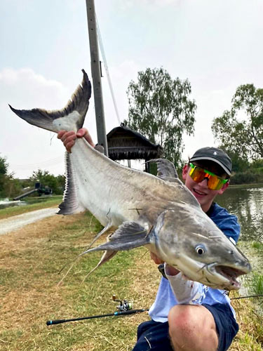 Cheow Phraya Catfish on Lure!