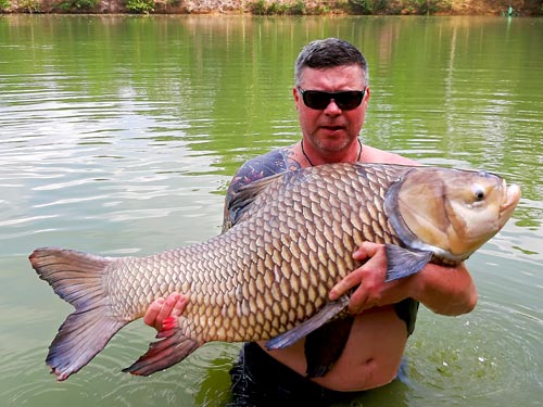 Well stocked lake.