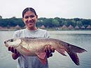 Lady with Rohu.