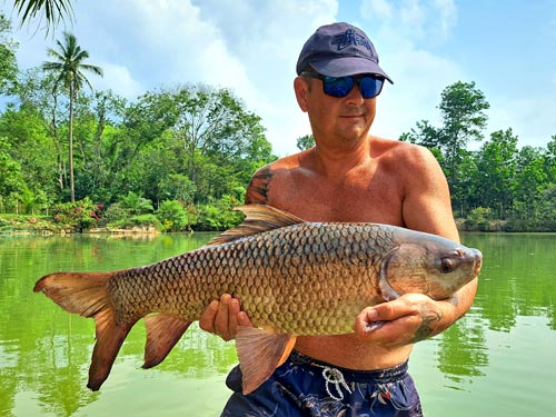 Well stocked lake.