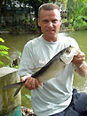 Tarpon on fly in Par Lai Lake.