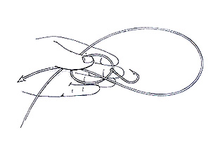 Nail Knot with Loop Step 2