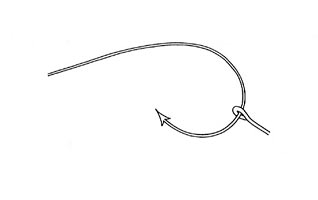 Reverse Twist Blood Knot Step 1