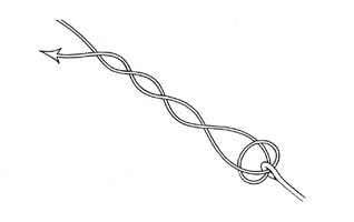 Reverse Twist Blood Knot Step 3