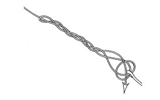 Reverse Twist Blood Knot Step 5