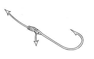 Reverse Twist Blood Knot Step 6